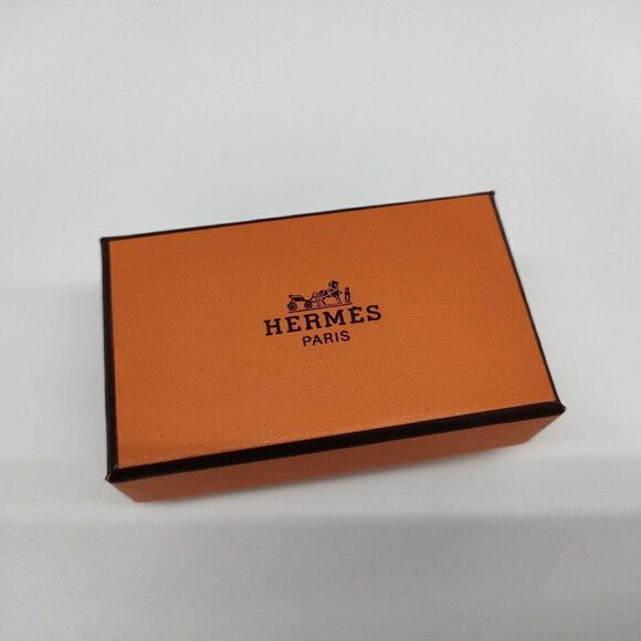 Herms Blue  Sphinx Enamel and Gold-Tone Clip-On Earrings with Box - Picture 3 of 7